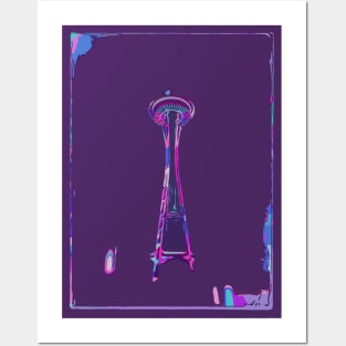 Artistic Seattle Space Needle Posters and Art